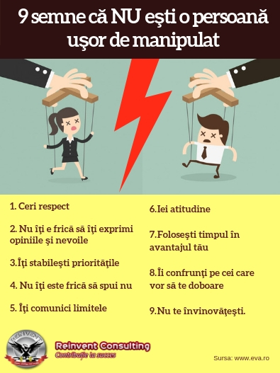 9 semne că nu eşti o persoană uşor de manipulat. Reinvent Consulting