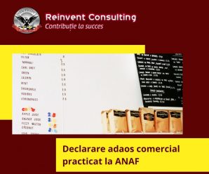 Declarare adaos comercial practicat la ANAF Reinvent Consulting